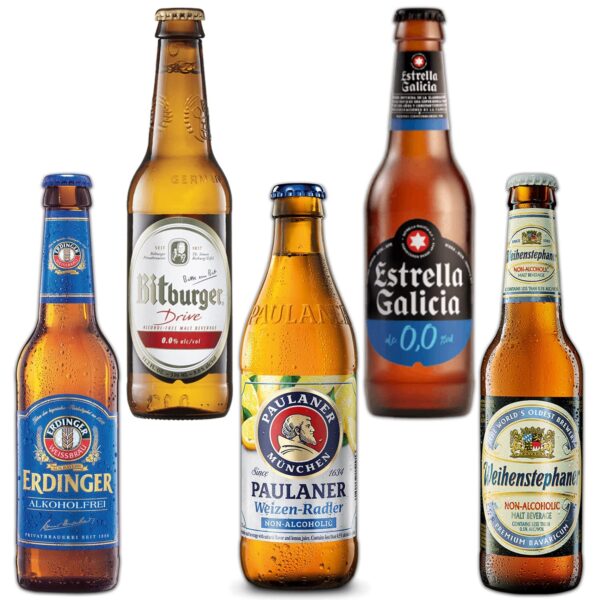 Non-Alcoholic European Beer Variety 5 Pack, Award Winning Beers from Munich, Erding, Barcelona and Bitburg w Phone/Tablet Holder & Recipes - Image 6