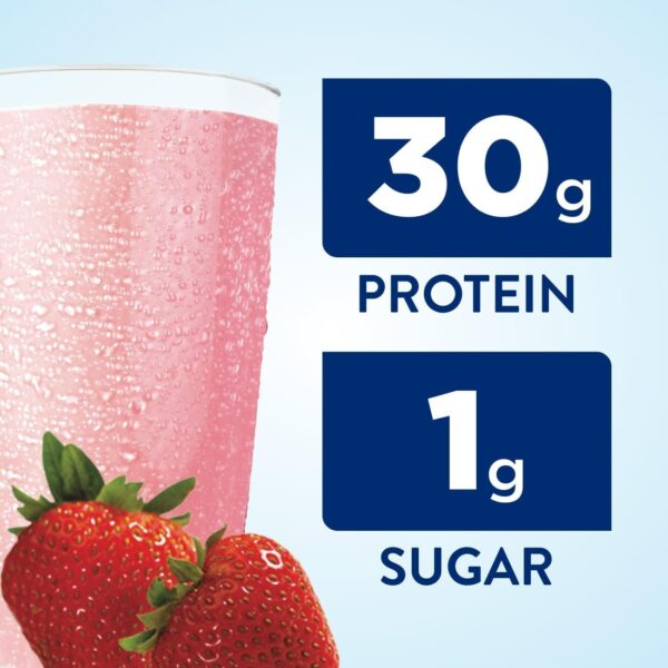Ensure Max Protein Creamy Strawberry Nutrition Shake | 30g Protein, 1g Sugar, 4g Comfort Fiber Blend | 12 Pack - Image 6
