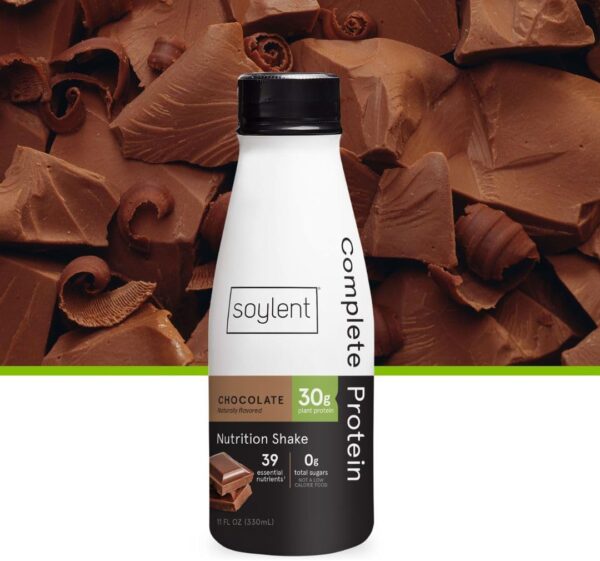 Soylent Complete Protein Shake, Chocolate, 30g Protein, Vegan, Dairy Free and 0g Sugar, Ready to Drink Protein Drinks, 11oz (12 Pack) - Image 3