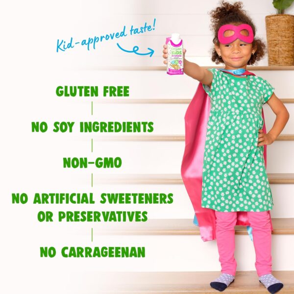 Orgain Organic Kids Nutritional Protein Shake, Fruity Cereal, Healthy Kids Snacks 8g Dairy Protein, 4g Fiber, 22 Vitamins & Minerals, No Soy ingredients, Gluten Free, Non-GMO, 8.25 Fl Oz (Pack of 12) - Image 2
