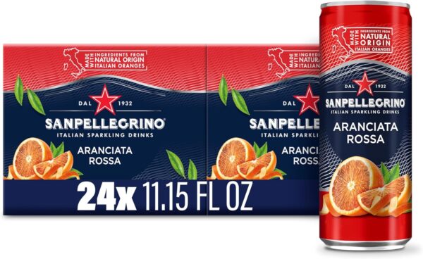 Sanpellegrino Italian Sparkling Drink Aranciata Rossa, Sparkling Orange and Blood Orange Beverage, 11.15 Fl Oz (Pack of 24) - Image 2