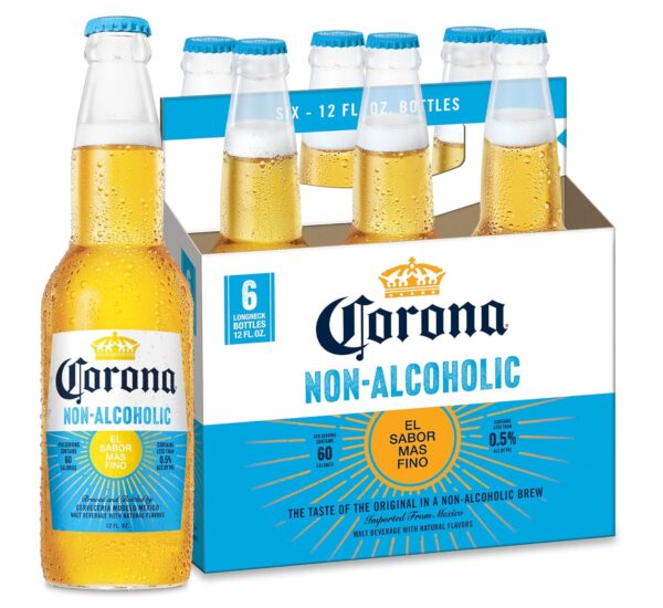 Corona Non-Alcoholic Malt Beverage Mexican Import Brew, 6 pk, 12 fl oz Bottles, less than 0.5% ABV