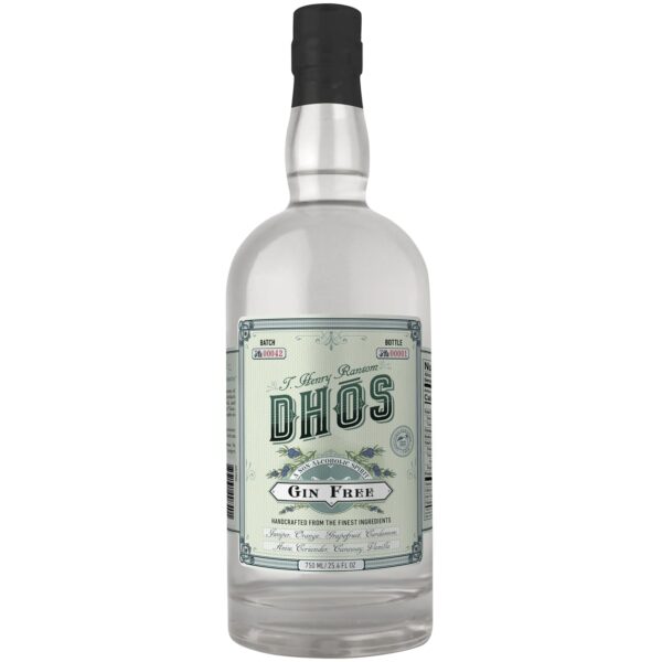 Dhos Handcrafted Non-Alcoholic Gin - Keto-Friendly, Zero Sugar, Zero Calories, Zero Proof - 750 ML - Perfect for Mocktails - Made in USA
