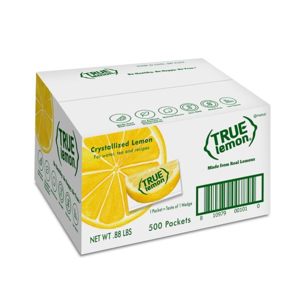True Lemon Water Enhancer Packets - Sugar-Free, 0 Calorie Drink Mix with Real Lemon Flavor (Bulk Pack of 500) - Image 2