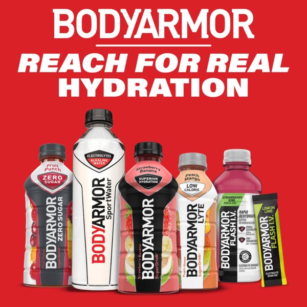 BODYARMOR Sports Drink Sports Beverage, Strawberry Banana, Coconut Water Hydration, Natural Flavors With Vitamins, Potassium-Packed Electrolytes, Perfect For Athletes, 20 Fl Oz (Pack of 6) - Image 7