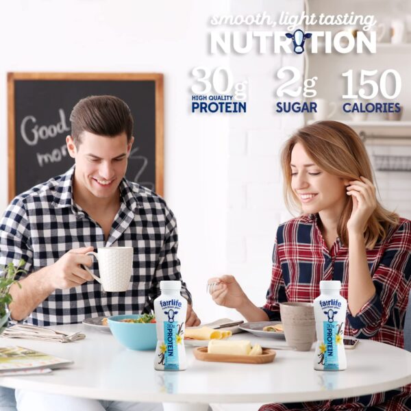 Fairlife Nutrition Protein Shakes - Pack of 12 | 30g Protein, Low Sugar, Lactose-Free | Delicious Vanilla, Chocolate, Salted Caramel, and Strawberry Flavors 11.5 fl., oz. (In KozyHome Packaging) (Vanilla) - Image 6
