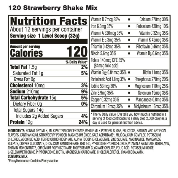 HMR 120 Shake Meal Replacement Powder | Strawberry Shake Mix to Support Healthy Weight Loss | 12g of Protein | Nutritional Drink | Low Calorie Food | 12 Servings - Image 6