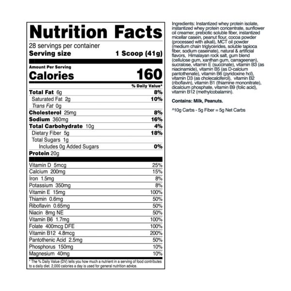 TransformHQ Meal Replacement Shake Powder 28 Servings (Chocolate Peanut Butter) - Gluten Free, Non-GMO - Image 6
