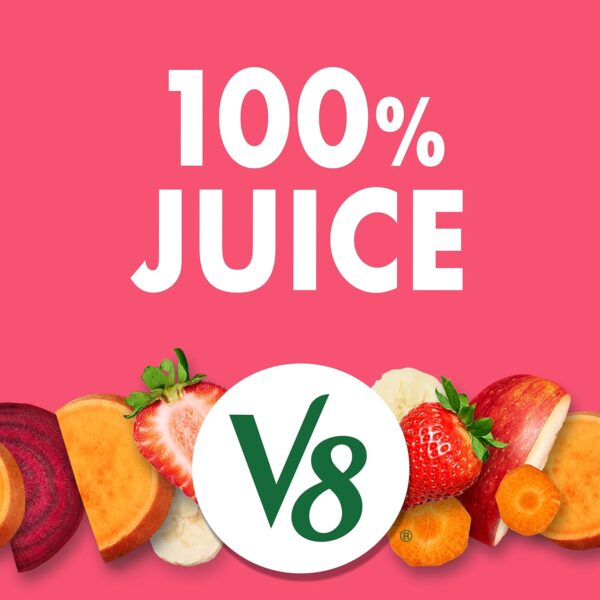 V8 Strawberry Banana 100% Fruit and Vegetable Juice, 46 fl oz Bottle - Image 3