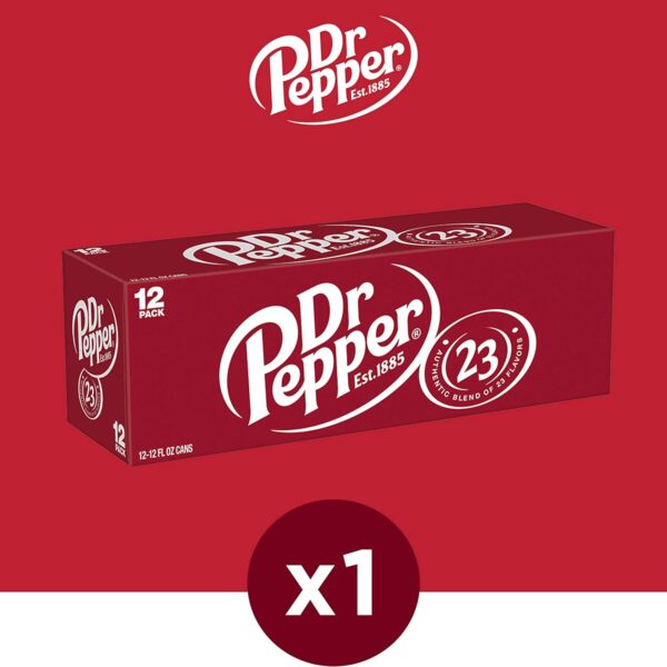 Dr Pepper Soda, 12 fl oz cans, 12 pack - Image 3
