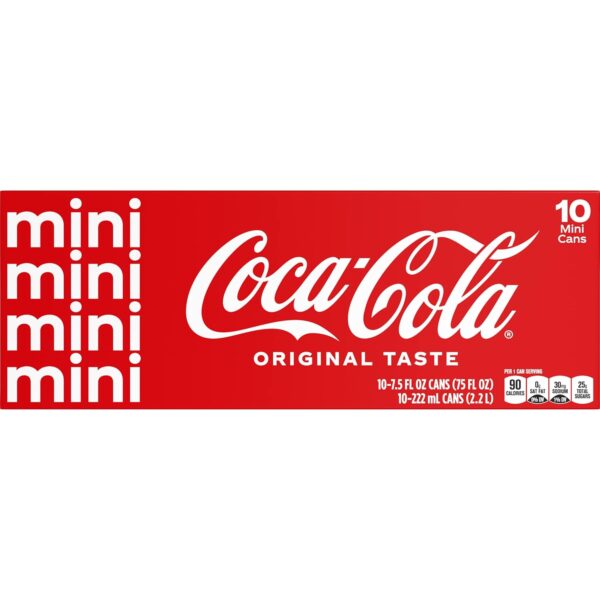 Coke Mini-Can 7.5oz, 10 pack - Image 3