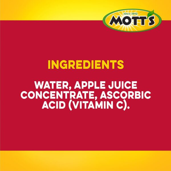 Mott's 100% Original Apple Juice, 8 Fl Oz Bottles, 24 Count (4 Packs Of 6), 2 Servings Of Fruit, 100% Fruit Juice, Gluten-free, Caffeine-free, Kosher, Contains No Artificial Colors Or Sweeteners - Image 5