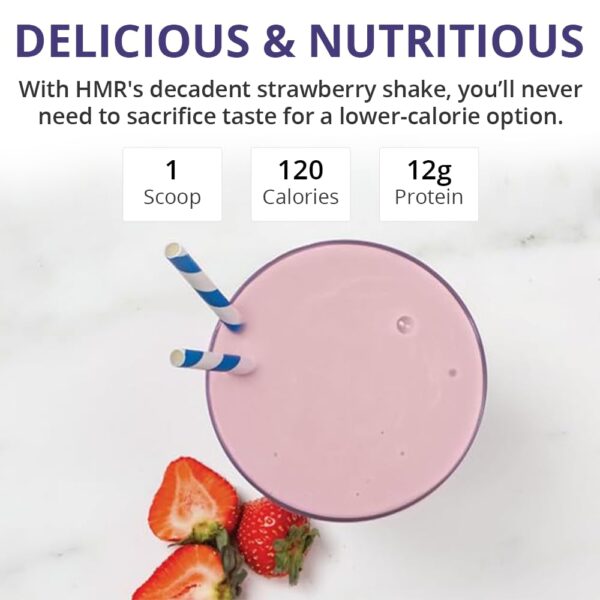 HMR 120 Shake Meal Replacement Powder | Strawberry Shake Mix to Support Healthy Weight Loss | 12g of Protein | Nutritional Drink | Low Calorie Food | 12 Servings - Image 4
