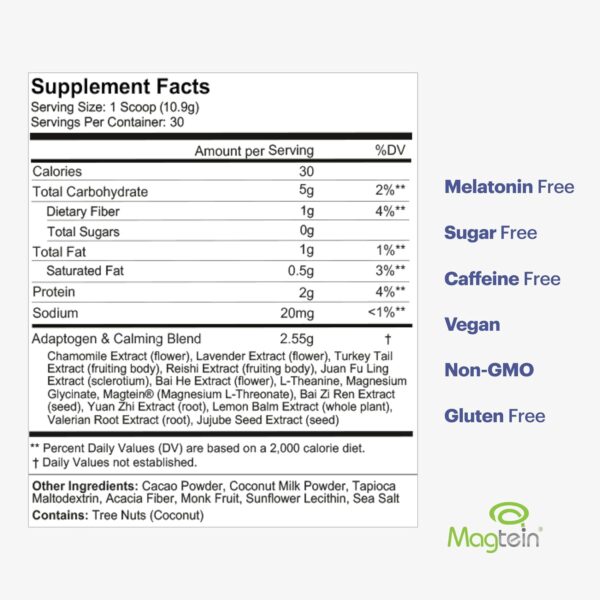 MoonBrew Magnesium Hot Cocoa: Natural Melatonin-Free Sleep Aid | 14 Superfoods with Magnesium Glycinate & Adaptogens | Keto & Vegan | Enjoy Hot or Cold - 30 Servings - Image 4