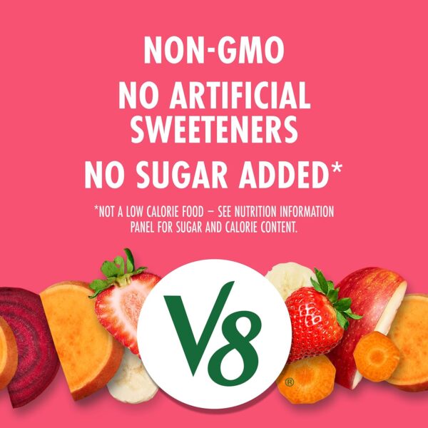 V8 Strawberry Banana 100% Fruit and Vegetable Juice, 46 fl oz Bottle - Image 5