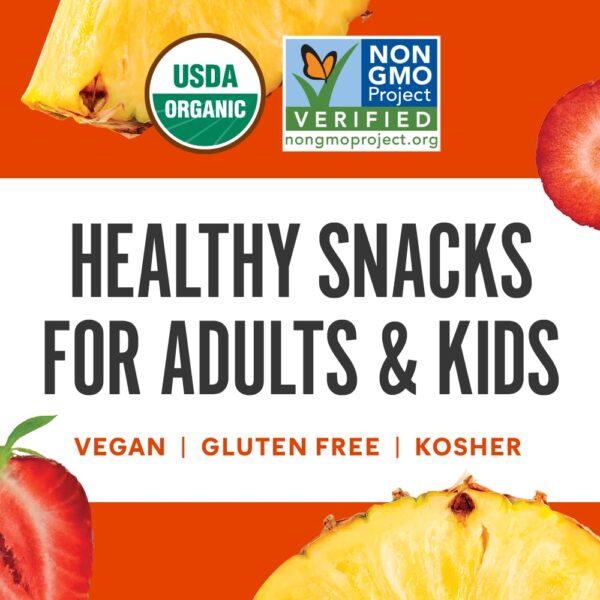 Noka Superfood Fruit Smoothie Pouches, Strawberry Pineapple, Healthy Snacks with Flax Seed, Plant Protein and Prebiotic Fiber, Vegan and Gluten Free Snacks, Organic Squeeze Pouch, 4.22 oz, 12 Count - Image 5