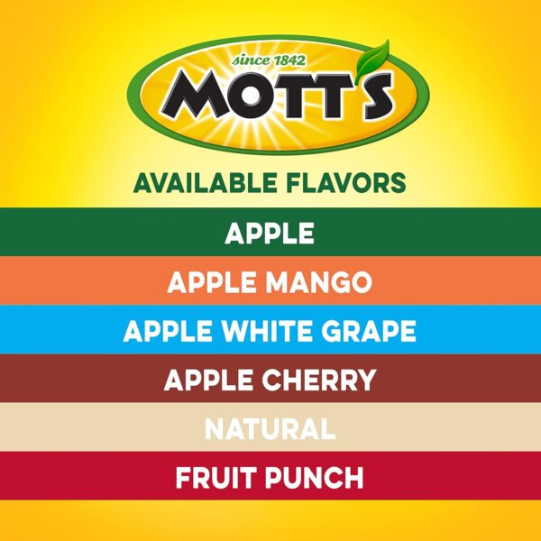 Mott's 100% Original Apple Juice, 8 Fl Oz Bottles, 24 Count (4 Packs Of 6), 2 Servings Of Fruit, 100% Fruit Juice, Gluten-free, Caffeine-free, Kosher, Contains No Artificial Colors Or Sweeteners - Image 6