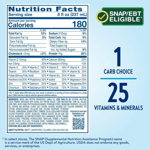 Glucerna, Diabetes Nutritional Shake, To Help Manage Blood Sugar, Rich Chocolate & Homemade Vanilla, 8 fl oz (Pack of 24) - Image 2