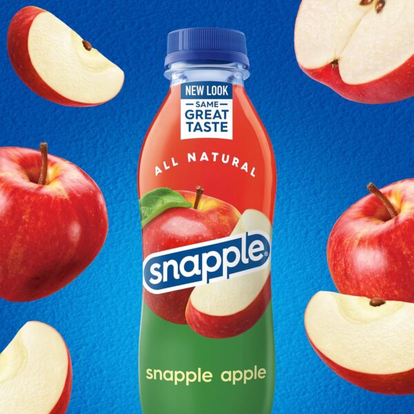 Snapple Apple Juice Drink, 16 fl oz recycled plastic bottle, Pack of 12 - Image 7