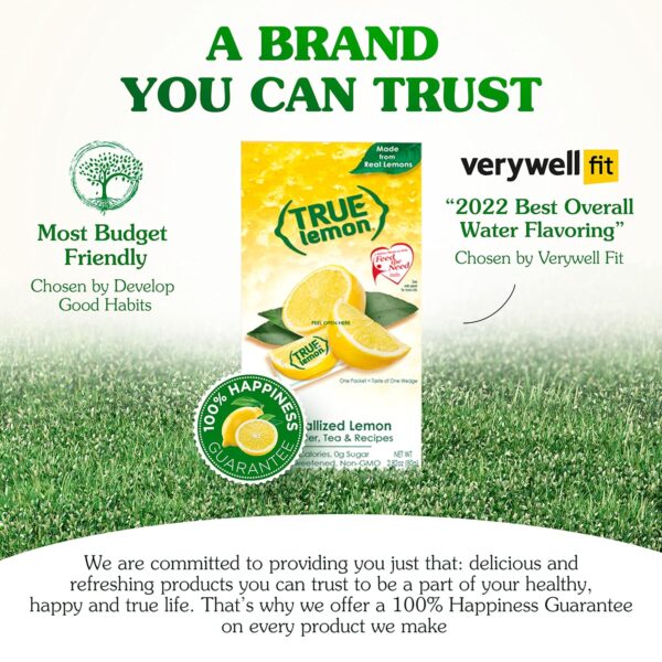 True Lemon Water Enhancer Packets - Sugar-Free, 0 Calorie Drink Mix with Real Lemon Flavor (Bulk Pack of 500) - Image 7