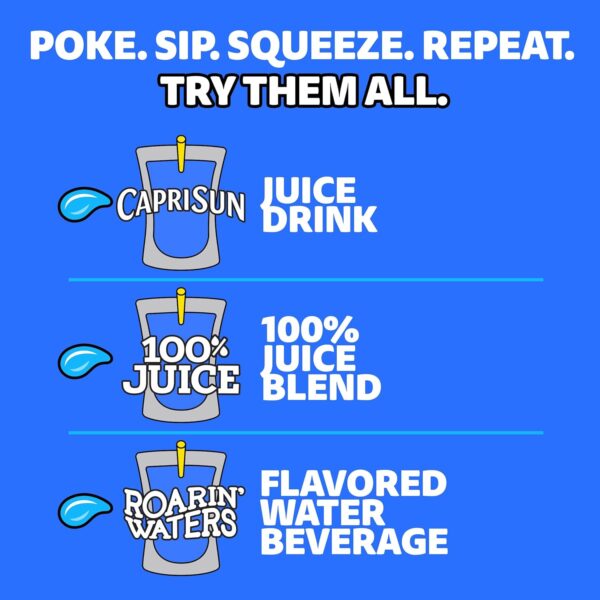Capri Sun Fruit Punch (Strawberry Kiwi & Pacific Cooler Naturally Flavored Kids Juice Drink Blend Variety Pack, 30 ct Box, 6 fl oz Pouches) - Image 7
