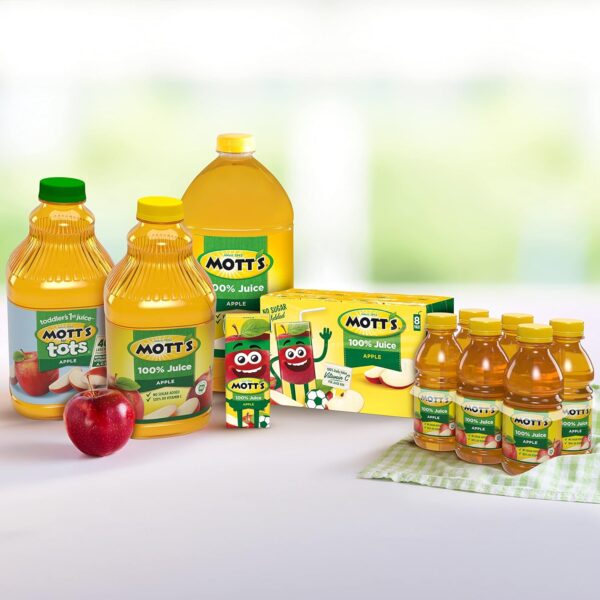 Mott's 100% Original Apple Juice, 8 Fl Oz Bottles, 24 Count (4 Packs Of 6), 2 Servings Of Fruit, 100% Fruit Juice, Gluten-free, Caffeine-free, Kosher, Contains No Artificial Colors Or Sweeteners - Image 7