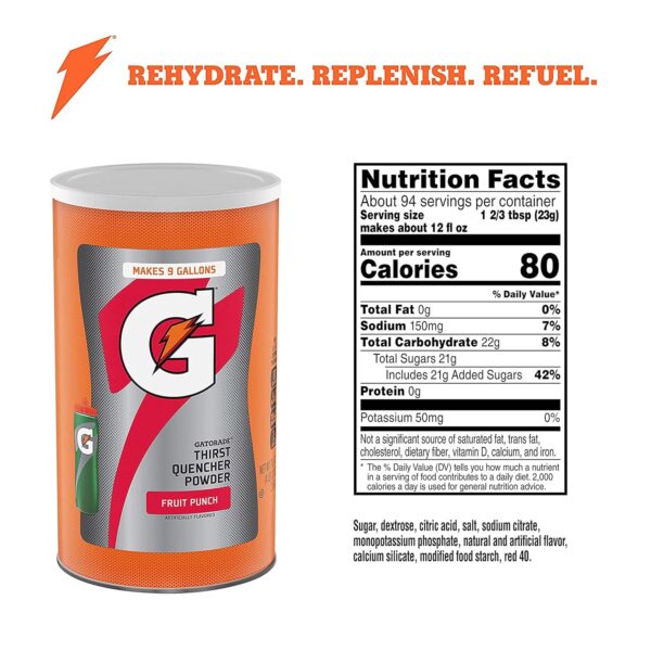 Gatorade Thirst Quencher Powder, Fruit Punch, 76.5 oz - Image 3