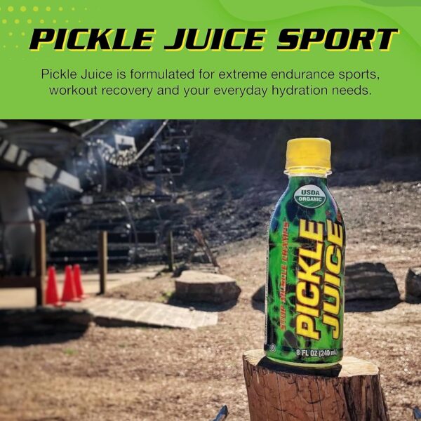 Pickle Juice Sports Drink - Relieves Cramps Immediately - Electrolyte Pickle Juice for Day & Night Time Cramp Relief - Pickle Juice for Leg Cramps - No Artificial Ingredients - 8 oz, 12 Pack - Image 3