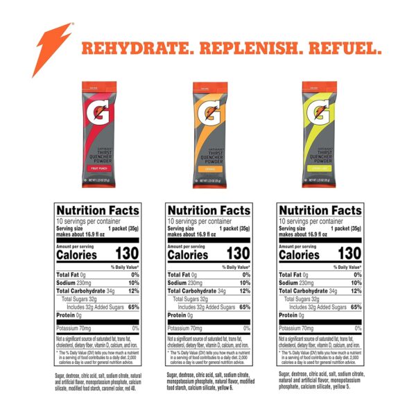 Gatorade Thirst Quencher Powder Sticks, 3 Flavor Variety Pack, (30 Pack) - Image 3