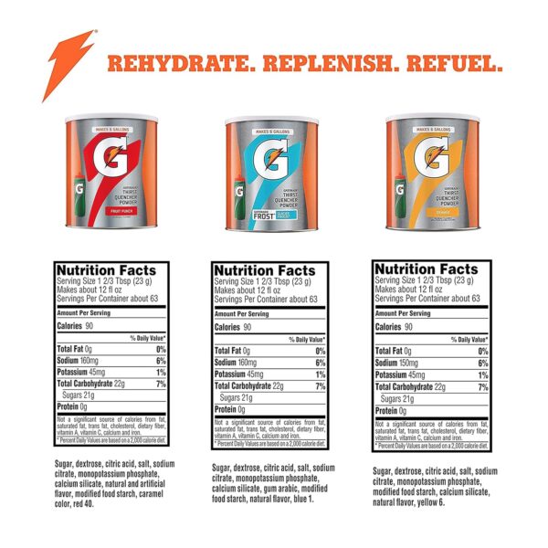 Gatorade Thirst Quencher 51Oz Powder Variety Pack (Pack of 3) - Image 3