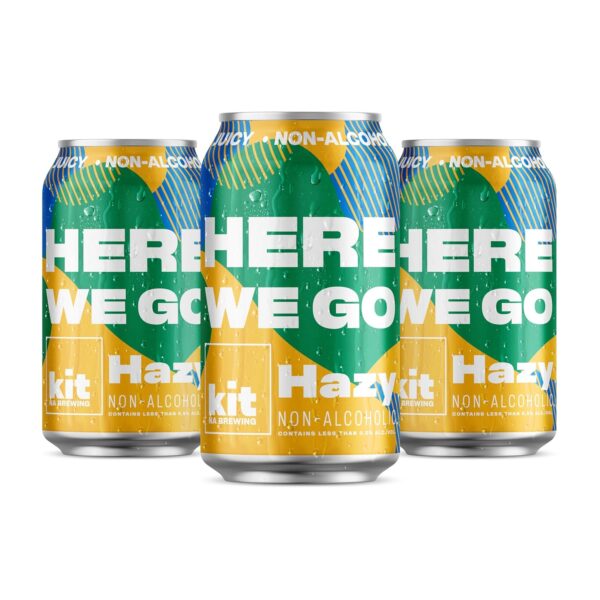 Kit NA Brewing | Non-Alcoholic | Here We Go | 6-Pack of Hazy | 12 oz cans - Image 3