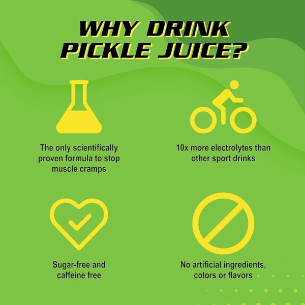 Pickle Juice Sports Drink - Relieves Cramps Immediately - Electrolyte Pickle Juice for Day & Night Time Cramp Relief - Pickle Juice for Leg Cramps - No Artificial Ingredients - 8 oz, 12 Pack - Image 4