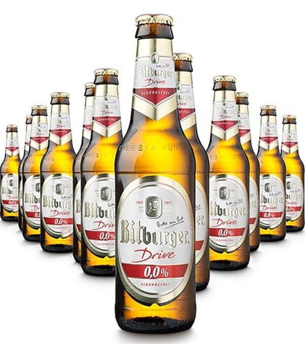 Bitburger Drive Zero Non-Alcoholic Malt Beer, 11.2 fl oz (24 Glass Bottles) - Image 4