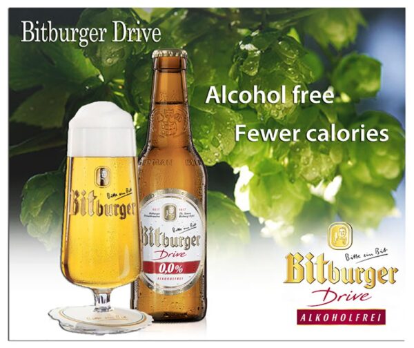 Bitburger Drive Zero Non-Alcoholic Malt Beer, 11.2 fl oz (24 Glass Bottles) - Image 5